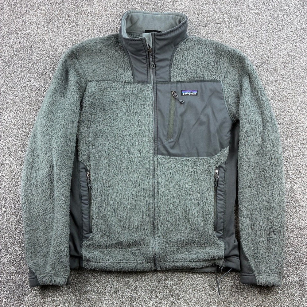Patagonia R2 Regulator Fleece Jacket Mens L Gray Full Zip Polartec Outdoors